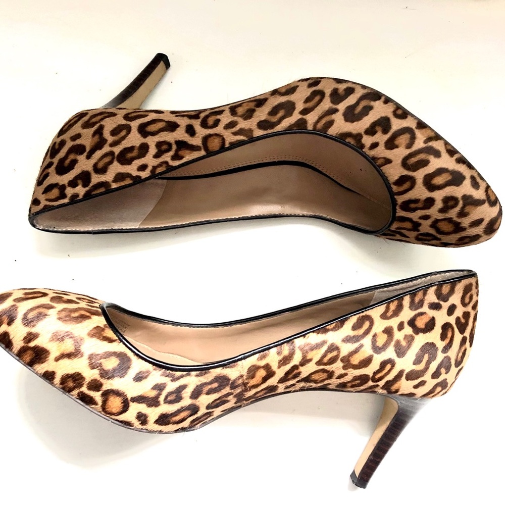 Banana Republic Calf Hair Leopard Print Pumps 8.5